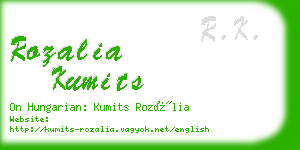 rozalia kumits business card